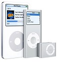 Apple iPod classic, nano a shuffle